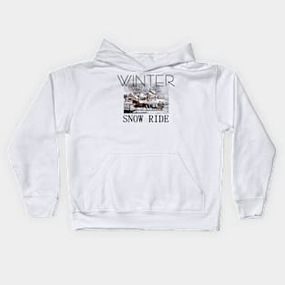 Winter Sleigh Ride Kids Hoodie